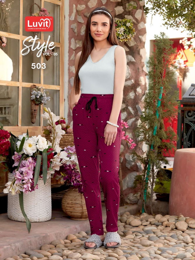 Luvit Style 5 Daily Wear Fancy Night Wear Pant Collection